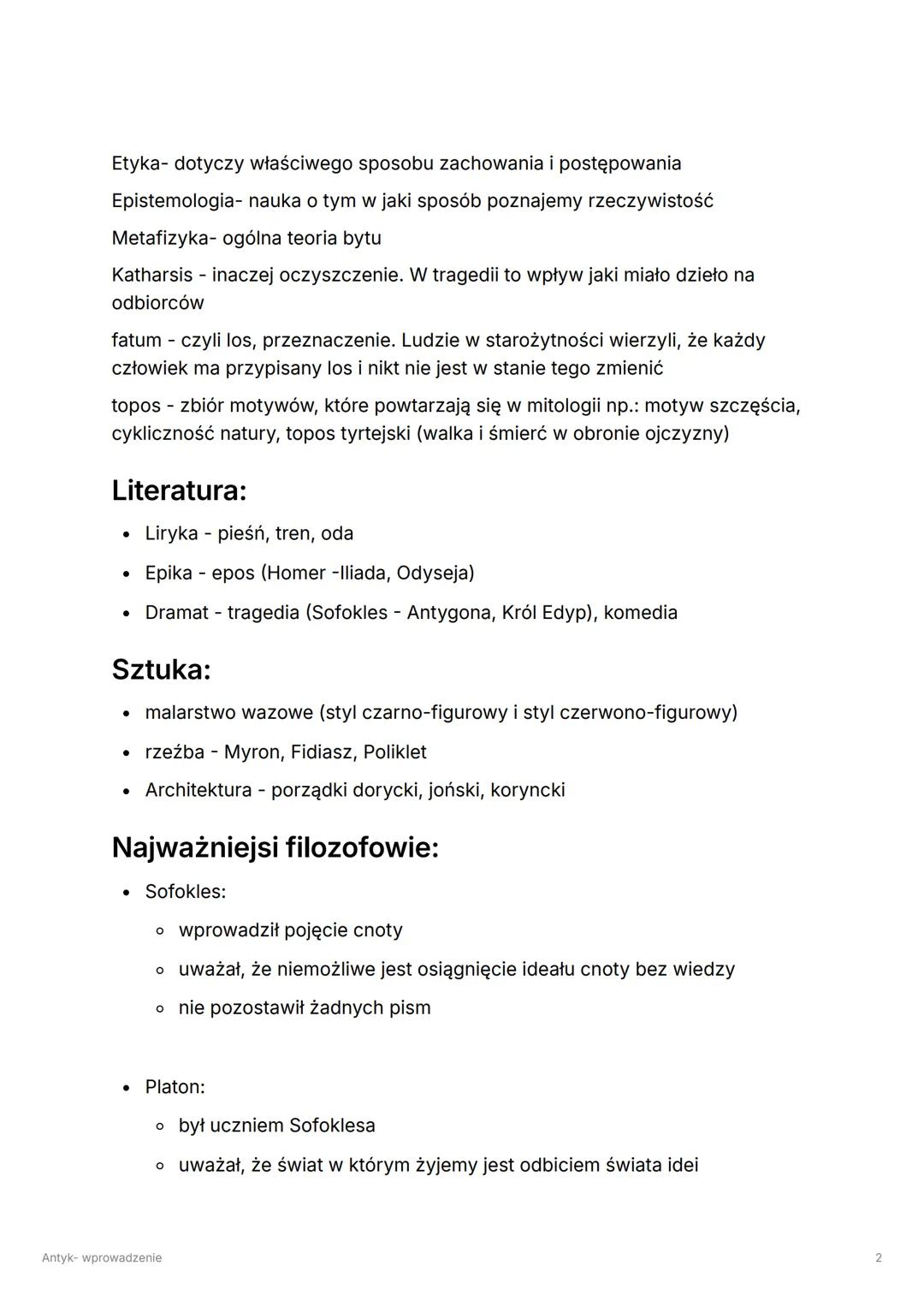 Antyk- wprowadzenie
Tags
Antyk
Select
Obowiązuje na mature
Umiem
Nazwa epoki wywodzi się z łaciny, w której słowo antiquus oznacza "dawny".
