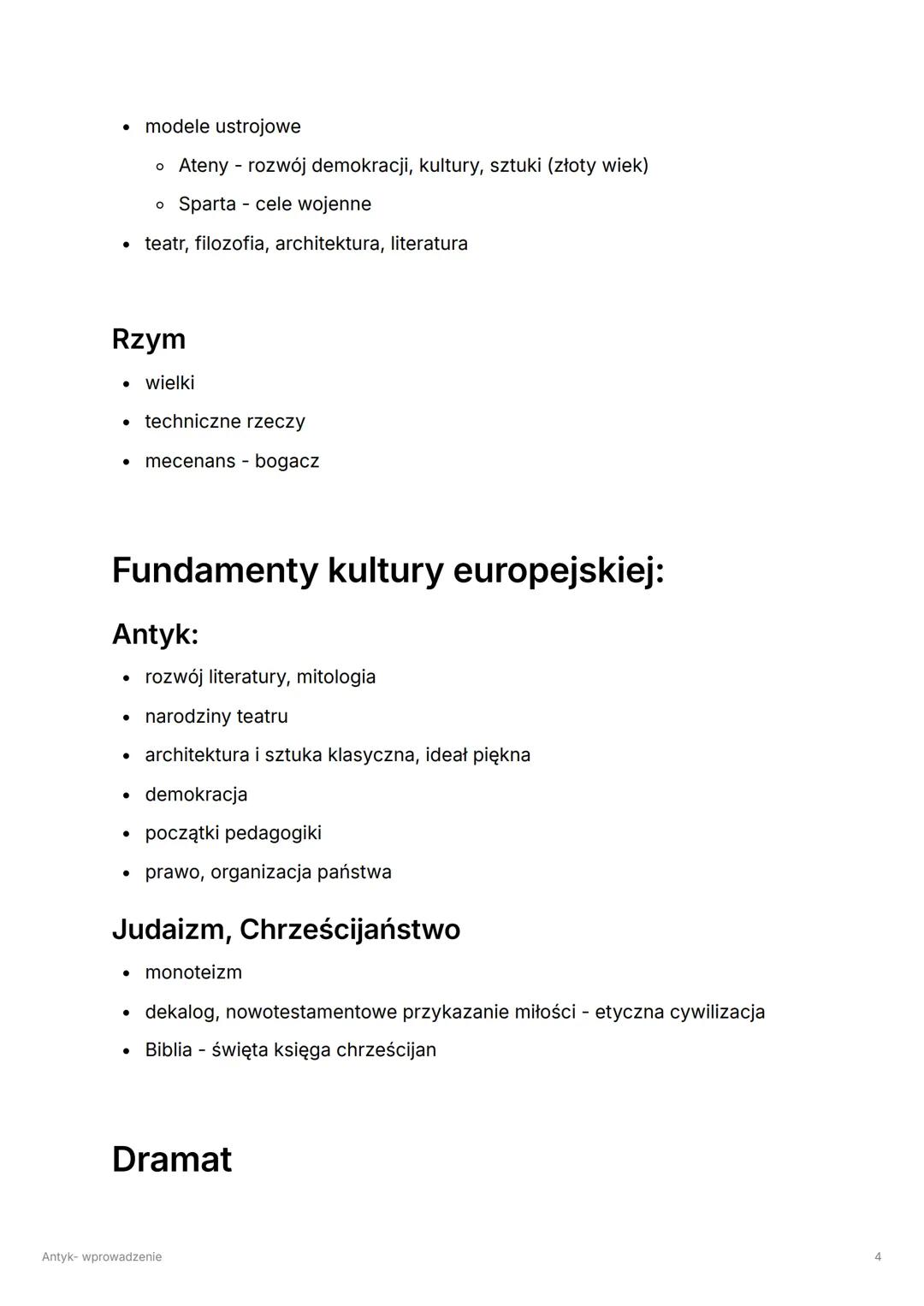 Antyk- wprowadzenie
Tags
Antyk
Select
Obowiązuje na mature
Umiem
Nazwa epoki wywodzi się z łaciny, w której słowo antiquus oznacza "dawny".
