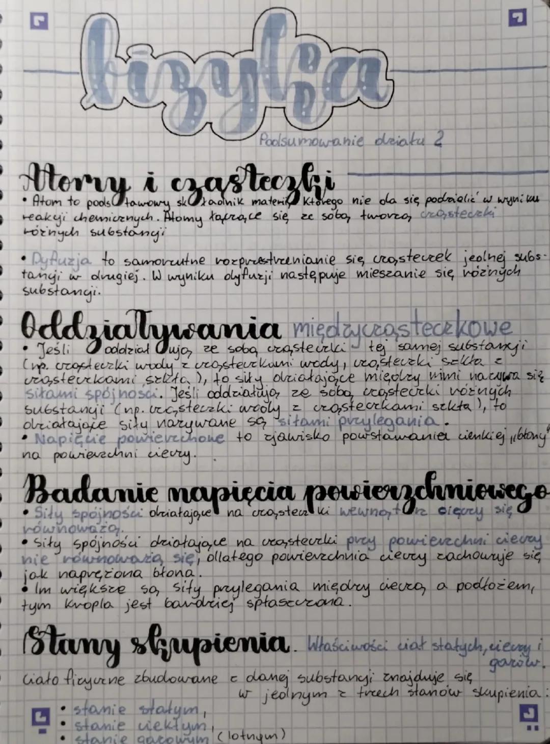 Lizyka
Poolsumowanie działu 2
Atorry i czasteczki
G
Atom to pools tawowy sk xaonik materni, ktorego nie da się podzielić w wyniku
reakyi che