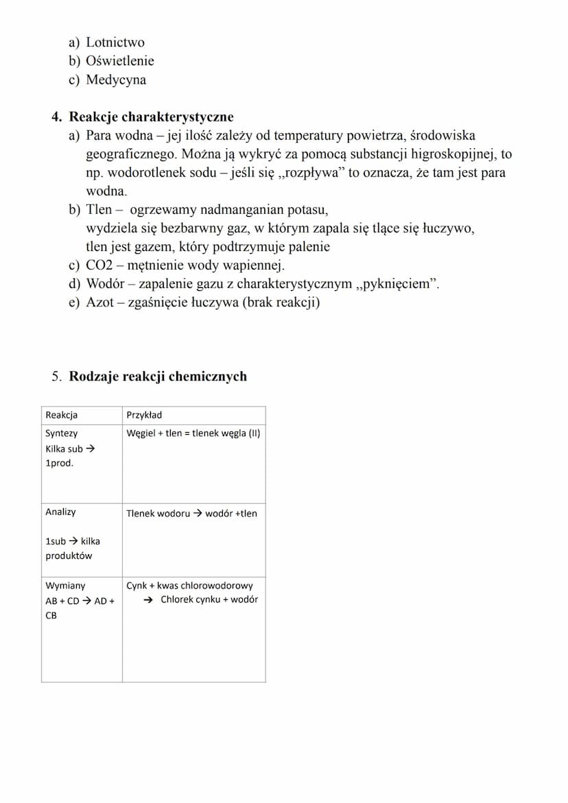 Co może być na teście na 100%
a) Powietrze - definicja i skład
b) Definicje
c) Gazy szlachetne
d) Reakcja charakterystyczna na wykrycie Co2,