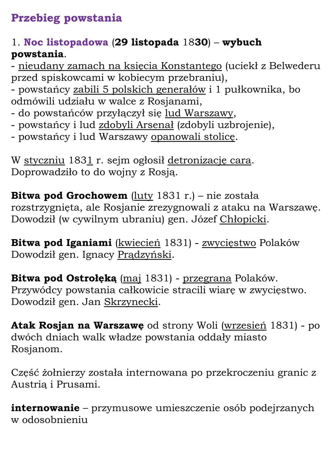 Powstanie listopadowe
K1 7 GWO
1815 – utworzenie Królestwa Polskiego
1830 - wybuch powstania listopadowego
1831 - upadek powstania listopado