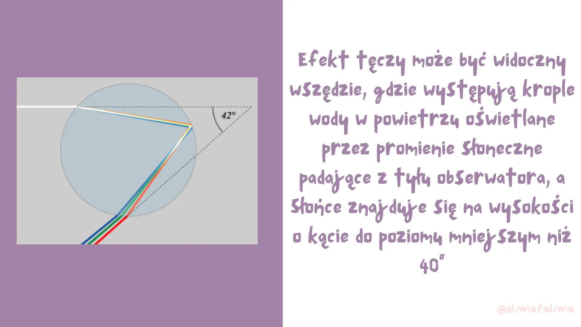 powstawanie tęczy
@oliwiafaliwia Tęcza to zjawisko optyczne i
meteorologiczne powstające w efekcie
rozszczepienia światła w kroplach
wody - 