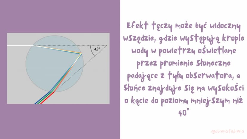powstawanie tęczy
@oliwiafaliwia Tęcza to zjawisko optyczne i
meteorologiczne powstające w efekcie
rozszczepienia światła w kroplach
wody - 