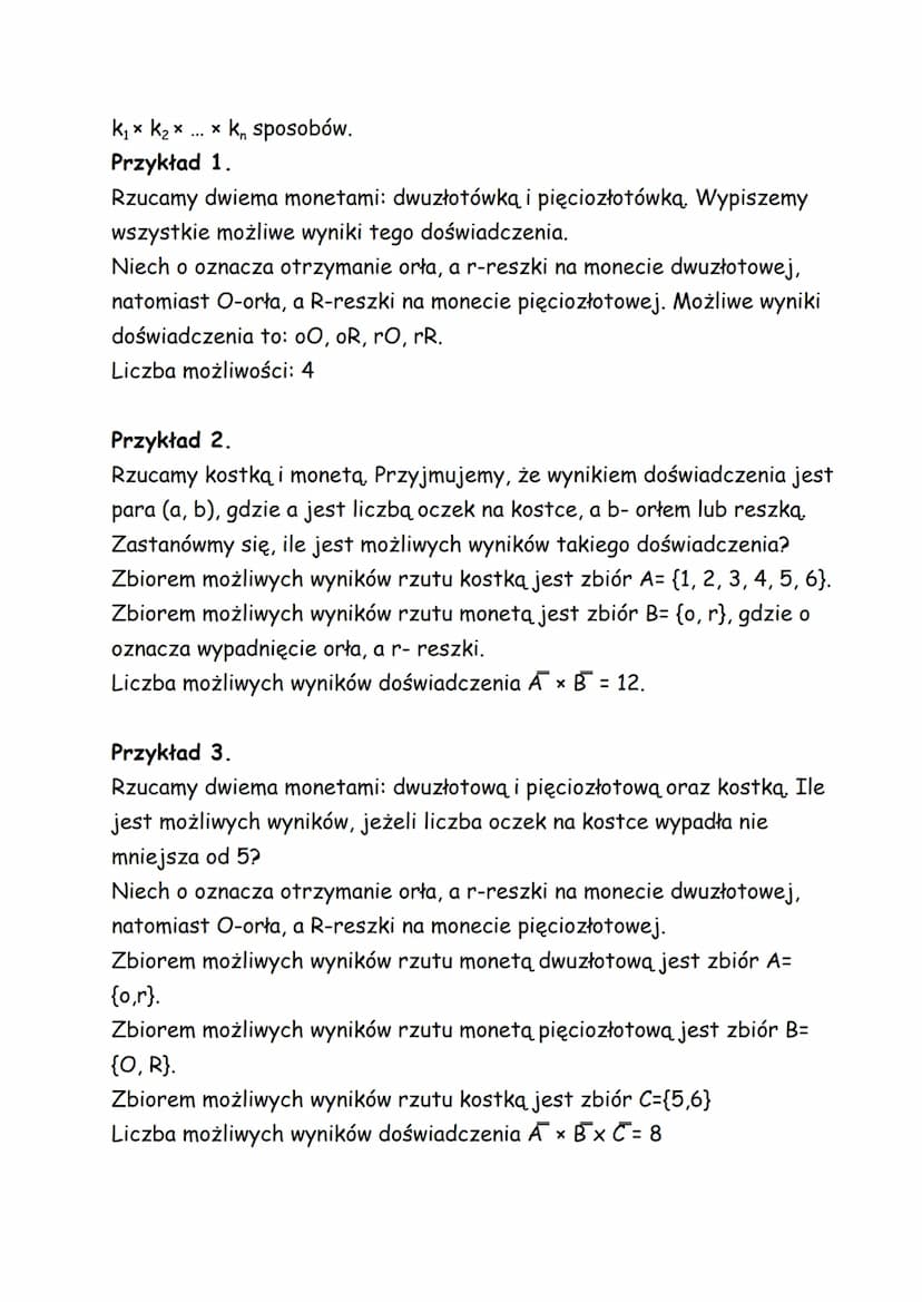 WPROWADZENIE DO KOMBINATORYKI I RACHUNKU PRAWDOPODOBIEŃSTWA
Kombinatoryka jest działem matematyki, który zajmuje się zbiorami
skończonymi i 
