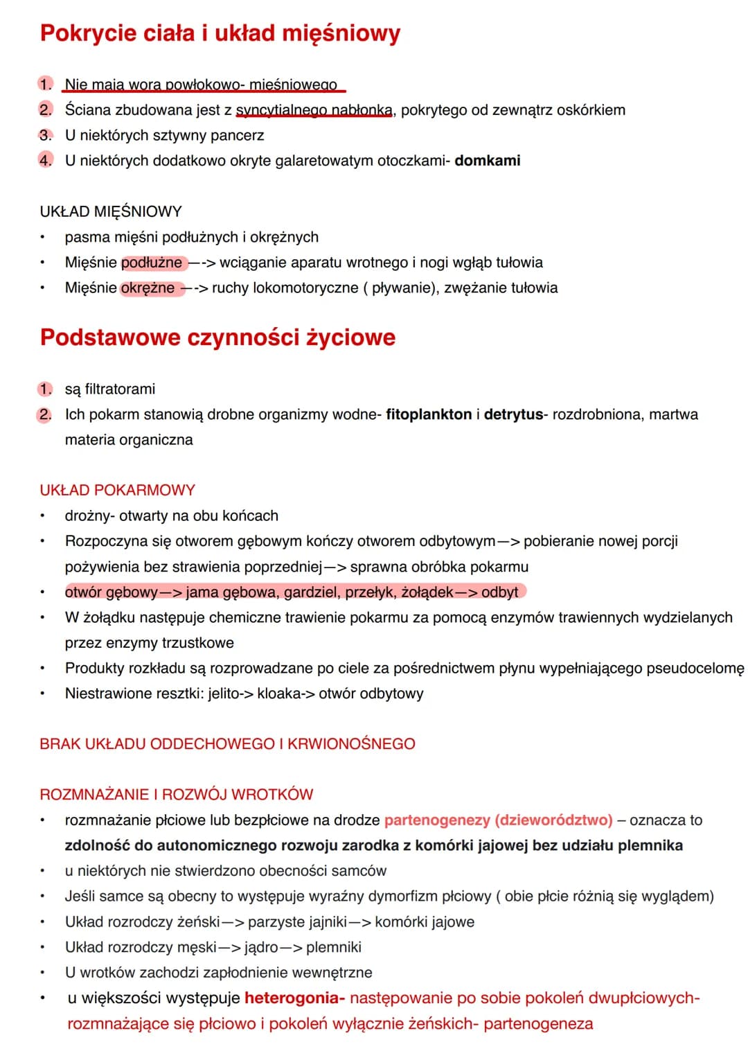 ●
●
wrotki zwierzęta z aparatem rzęskowym
środowisko życia wrotek
ogólna budowa ciała wrotków
pokrycie ciała i układ mięśniowy wrotków
podst