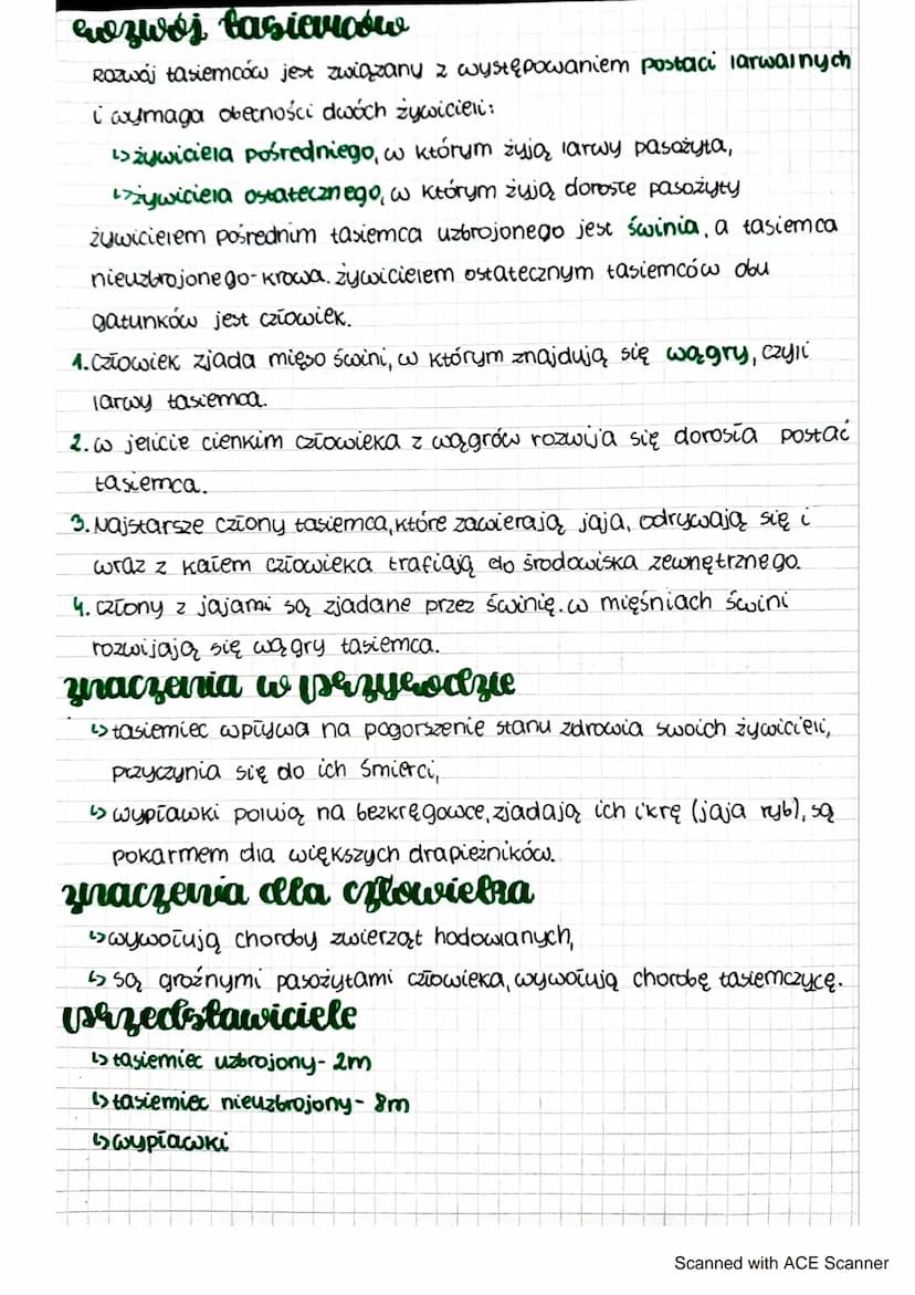 estologia
viejsce życia
większość płazińców to pasożyty żyjące w narządach wewnętrznych
kręgowców. Najbardziej znanymi przedstawicielami tej