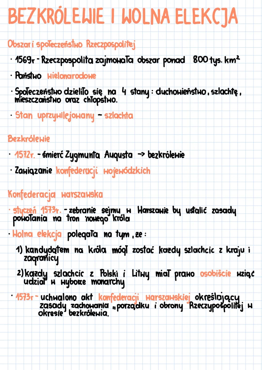 BEZKRÓLEWIE I WOLNA ELEKCJA
Obszar i społeczeństwo Rzeczpospolitej
●
· 1569r - Rzeczpospolita zajmowała obszar ponad 800 tys. km²
Państwo Hi