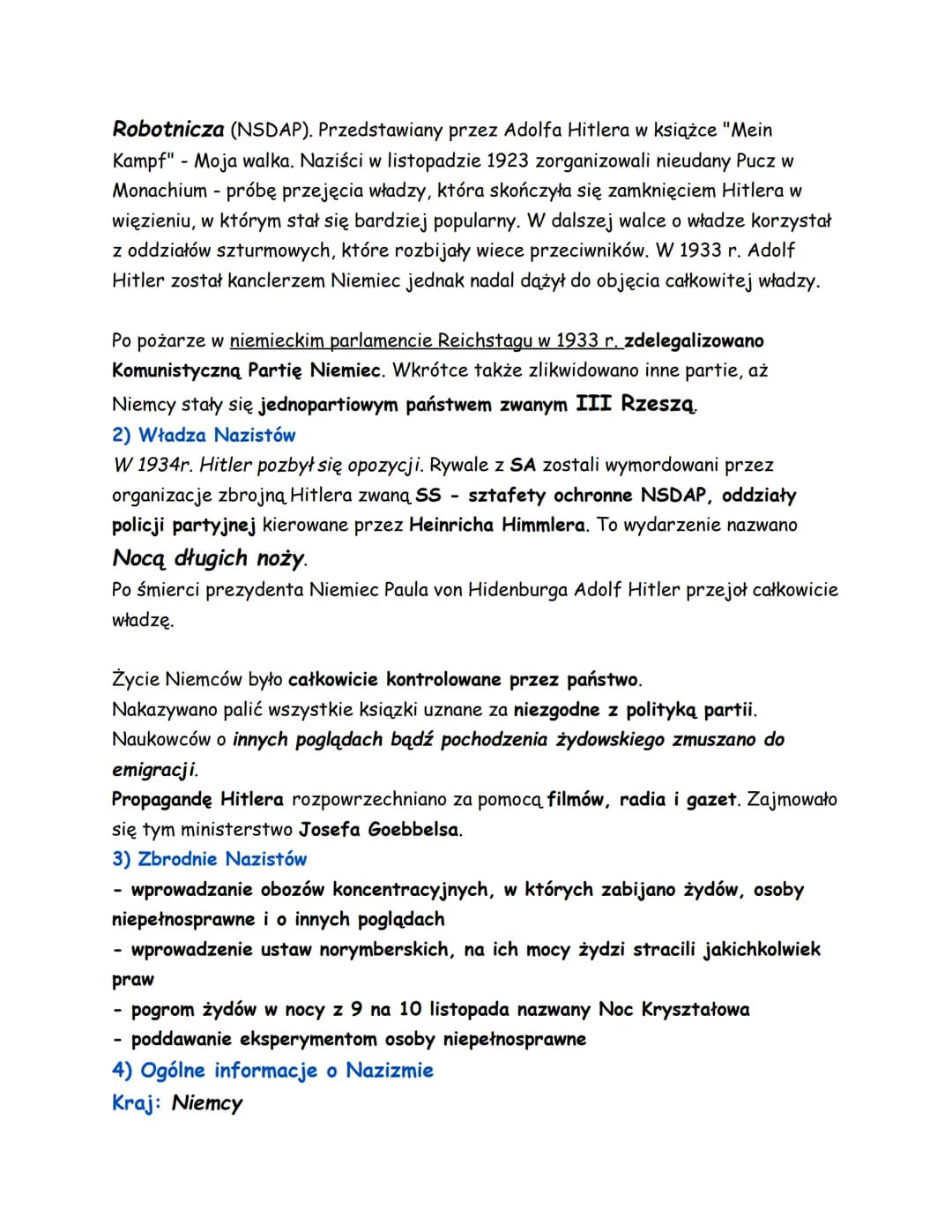 Narodziny Faszyzmu
Faszyzm
1) Droga do władzy
Włosi uważali, że podczas konferencji pokojowej w Paryżu uzyskali zbyt słabe
wyniki w porównan