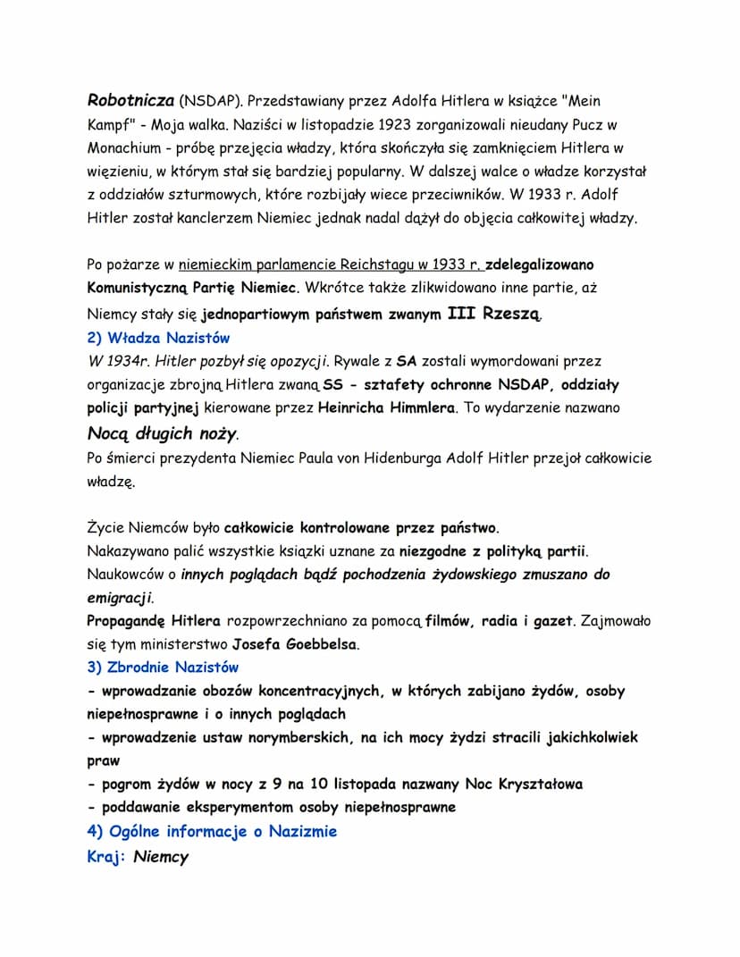 Narodziny Faszyzmu
Faszyzm
1) Droga do władzy
Włosi uważali, że podczas konferencji pokojowej w Paryżu uzyskali zbyt słabe
wyniki w porównan