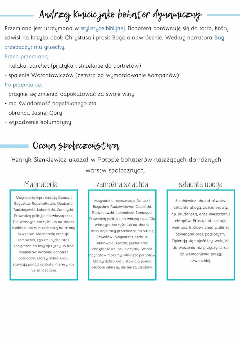 POTOP
Henryk Sienkiewicz
Czas i miejsce akcji
Akcja utworu toczy się w latach 1655-1657 podczas najazdu szwedzkiego na
tereny Rzeczpospolite