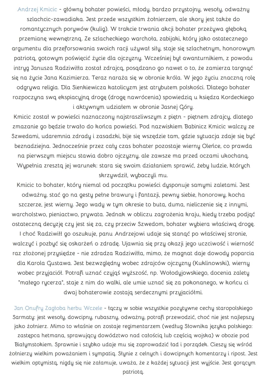 POTOP
Henryk Sienkiewicz
Czas i miejsce akcji
Akcja utworu toczy się w latach 1655-1657 podczas najazdu szwedzkiego na
tereny Rzeczpospolite