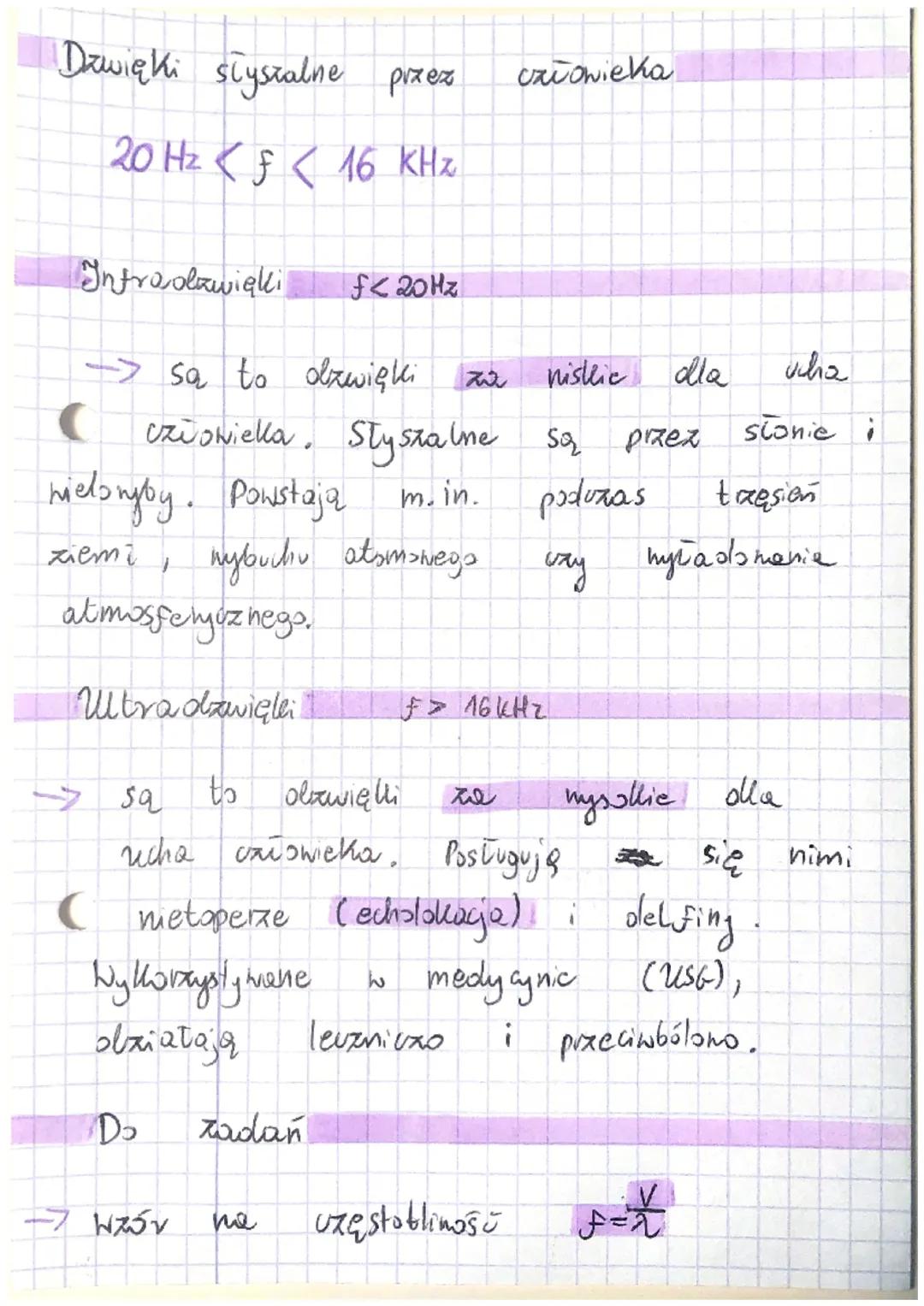 Fizyka kl. 8
kl. 8- Fale Lawię kowe
Czym jest fala obawiękowa ?
> to rodzaj fali mechanicznej czyli rozchodzenie
ośwolku sprężystym.
się org