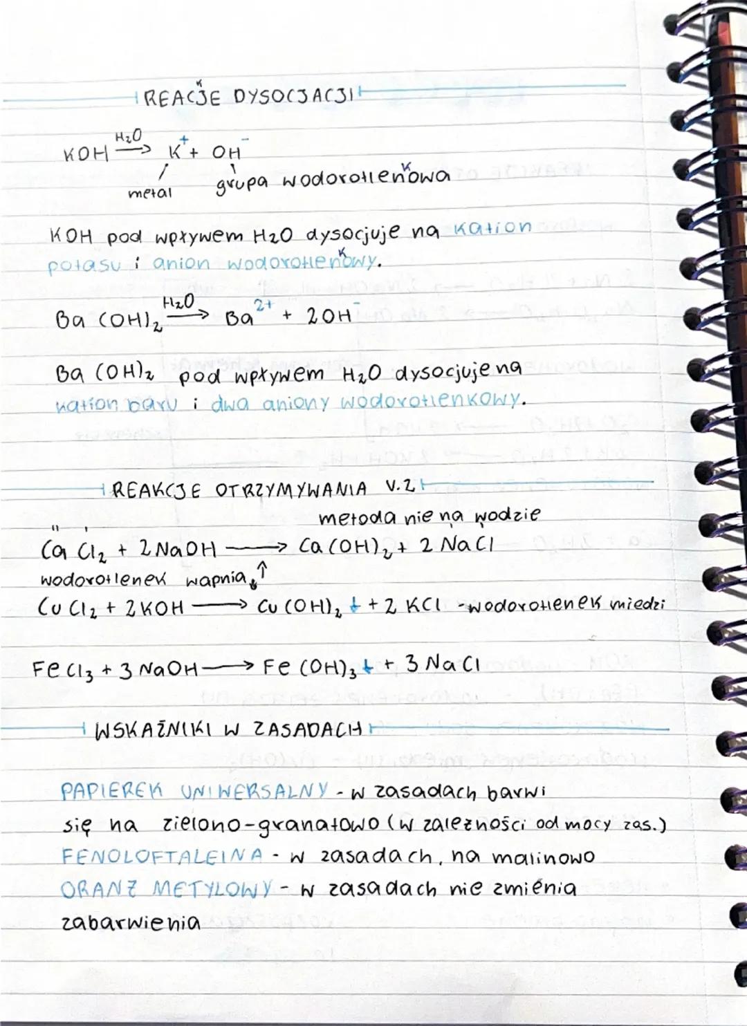 # WODOROTLENKI

REAKCJE OTRZYMYWANIA

Wodorotlenek sodu:

$2Na + 2H_2O \longrightarrow 2NaOH + H_2 \uparrow$
$Na_2O + H_2O \longrightarrow 2