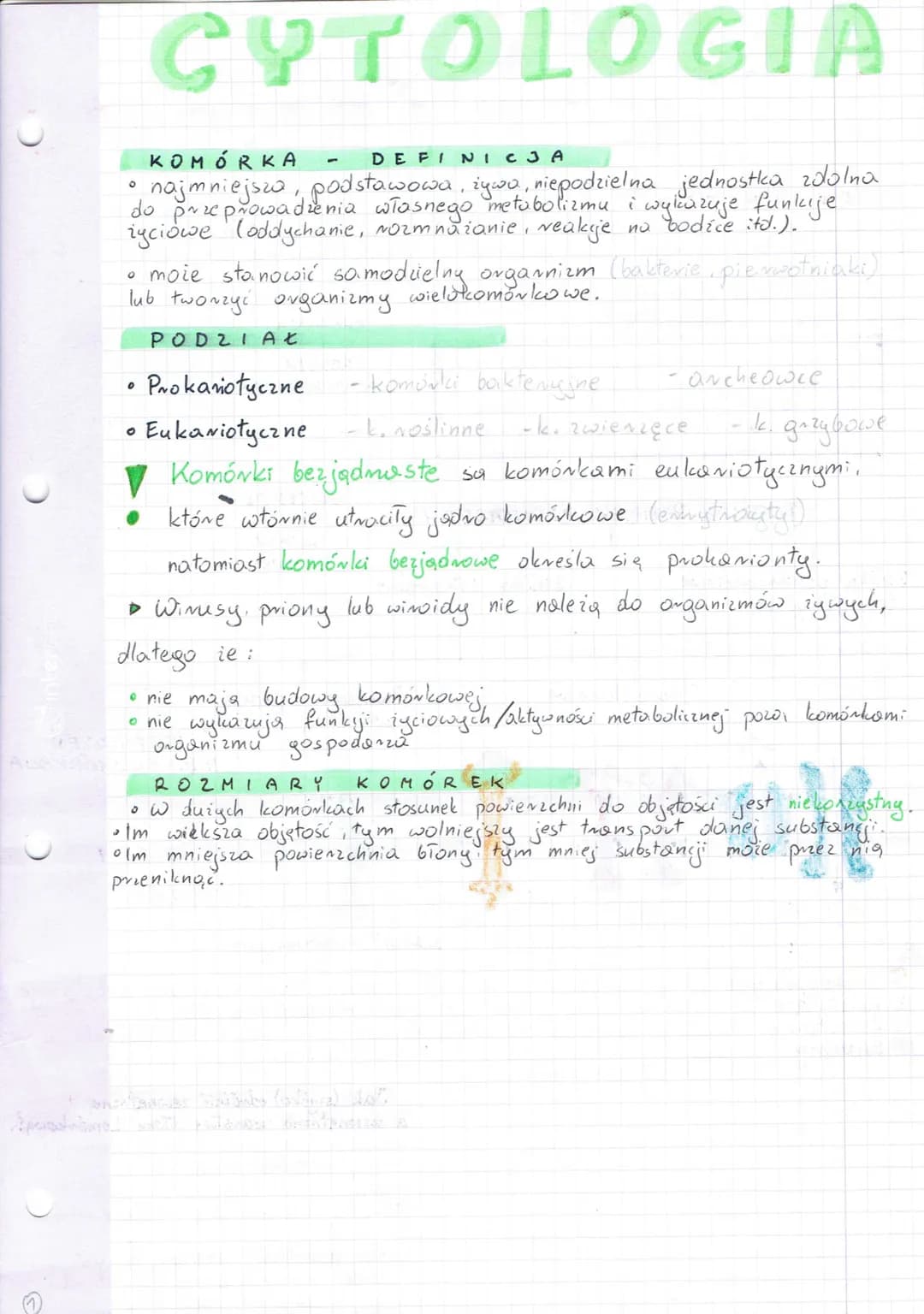 
<h2 id="definicjakomrki">Definicja komórki</h2>
<p>Komórka jest najmniejszą, podstawową jednostką zdolną do przeprowadzenia własnego metabo