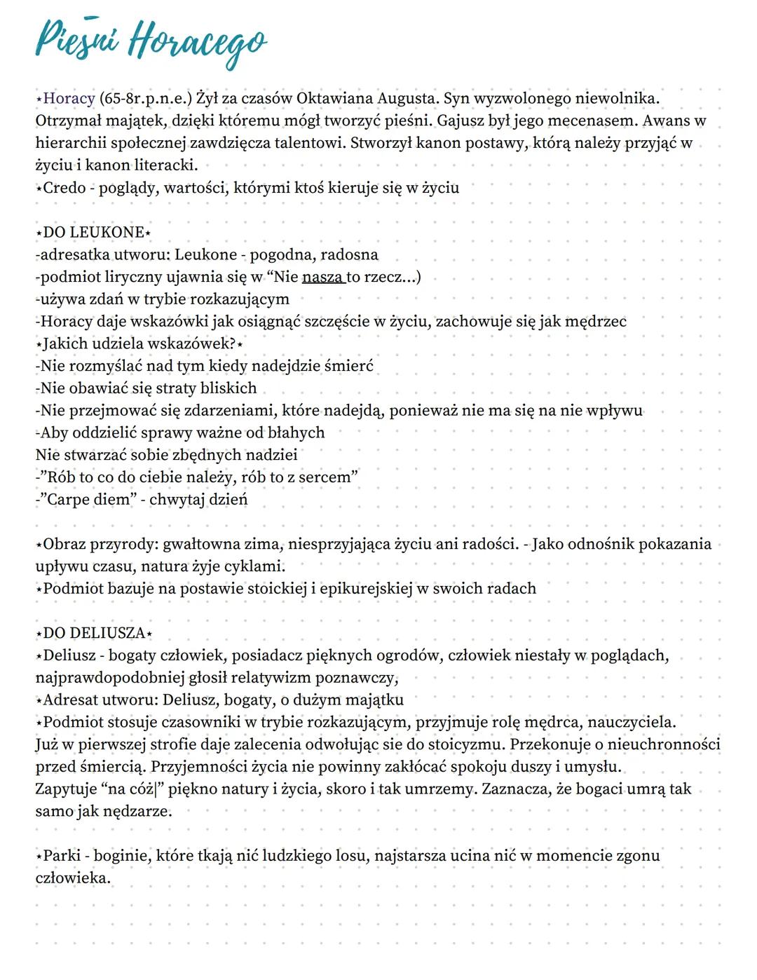 Pieśni Horacego
