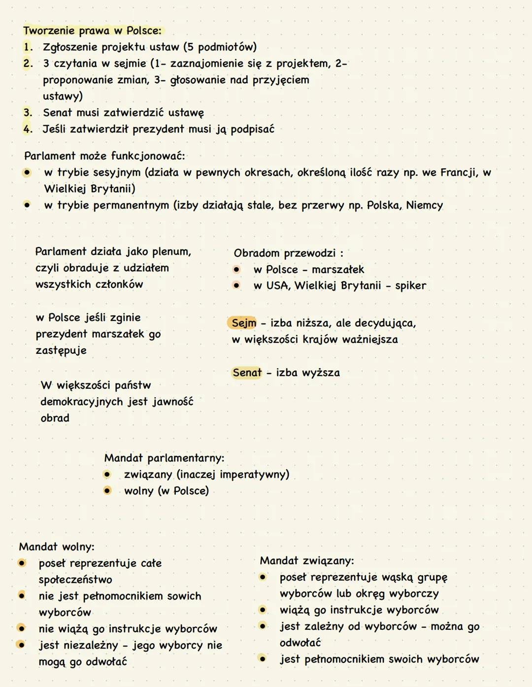 3. Władza ustawodawcza
Parlament dzieli się na:
● jednoizbowy (unikamerializm) - państwa skandynawskie
(Dania, Islandia, Norwegia, Szwecja, 