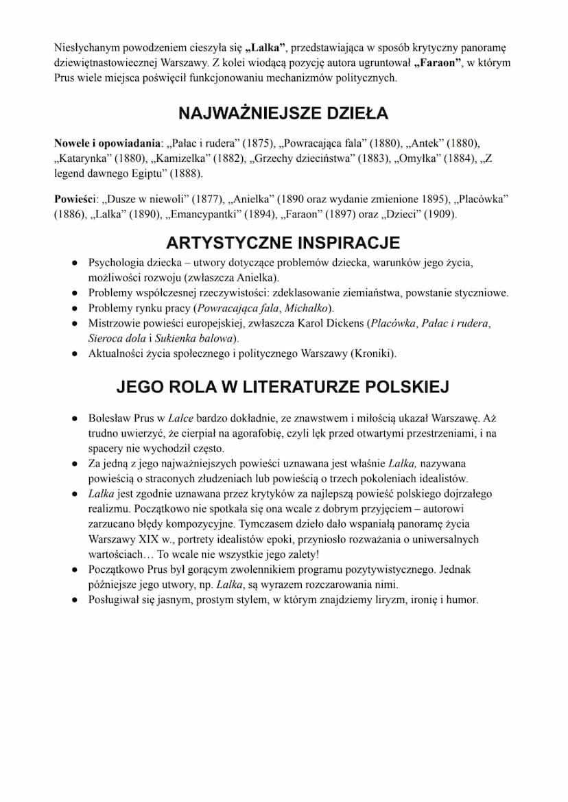 
<p>Bolesław Prus, właściwie Aleksander Głowacki herbu Prus, urodził się 20 sierpnia 1847 r. w Hrubieszowie na Lubelszczyźnie. Pierwsze lata
