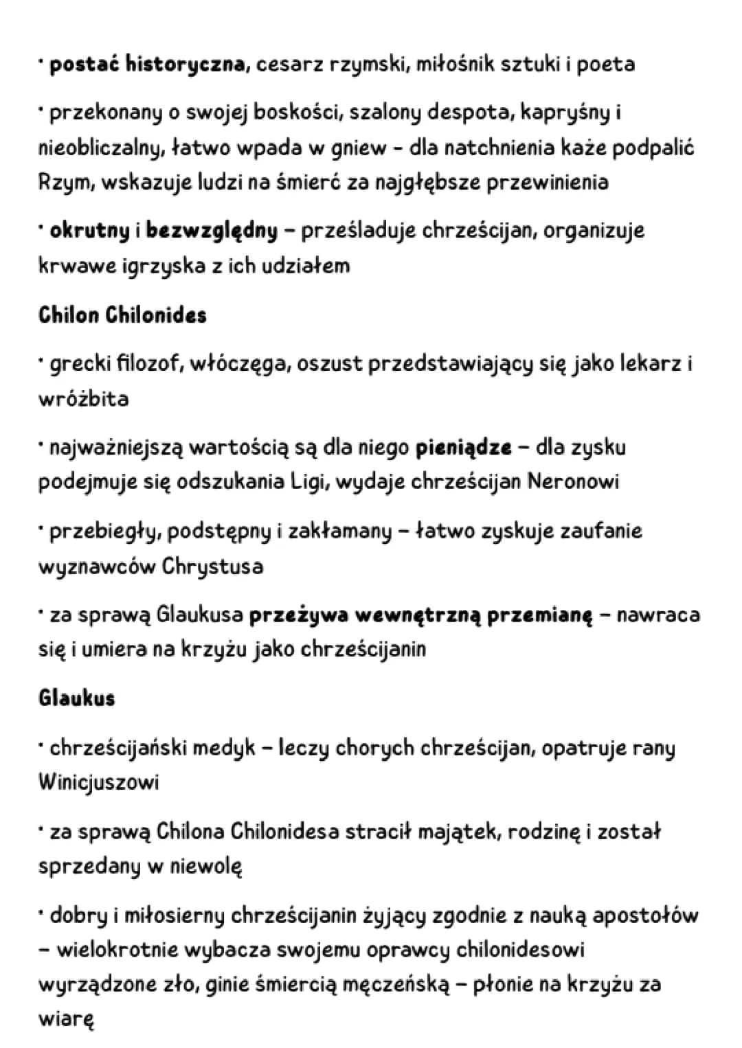 QUO VADIS Henryk Sienkiewicz
Gatunek powieść historyczna - tło ważnych wydarzeń
historycznych, odległa autorowi epoka, postacie historyczne,
