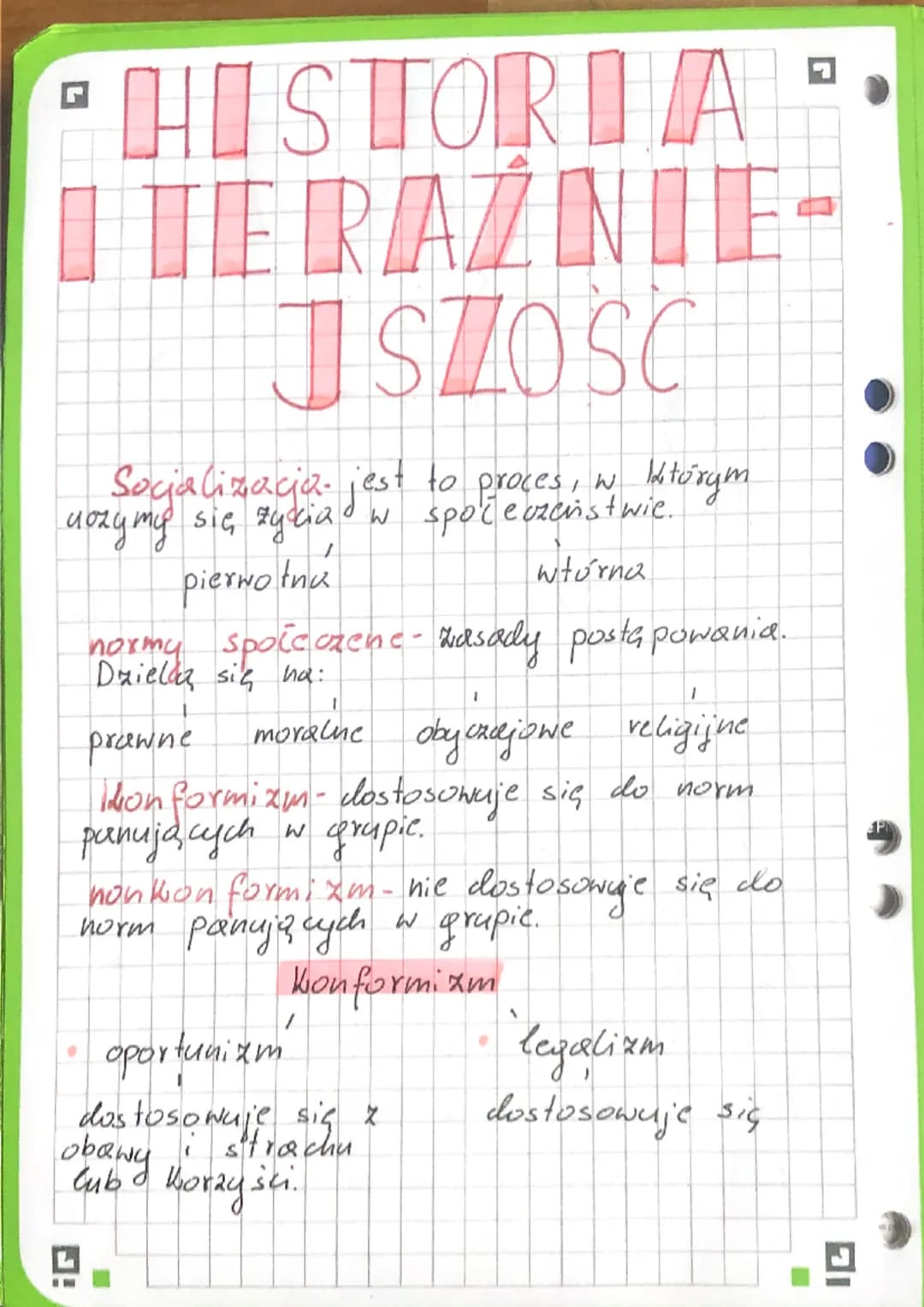HISTORIA
I TERAŻNIE-
JSZOŚC
Socializacią jest to proces, w którym
dozymy się zycia w społeczeństwie.
pierwotnu
wtórna
normy społeczene- wasa
