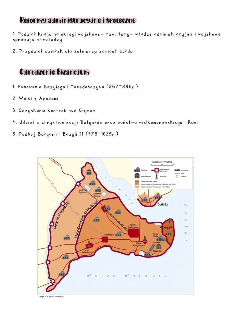 
<p>Cesarstwo Bizantyjskie, inaczej cesarstwo wschodniorzymskie, miało swoją stolicę w Konstantynopolu. Podstawy funkcjonowania państwa obej