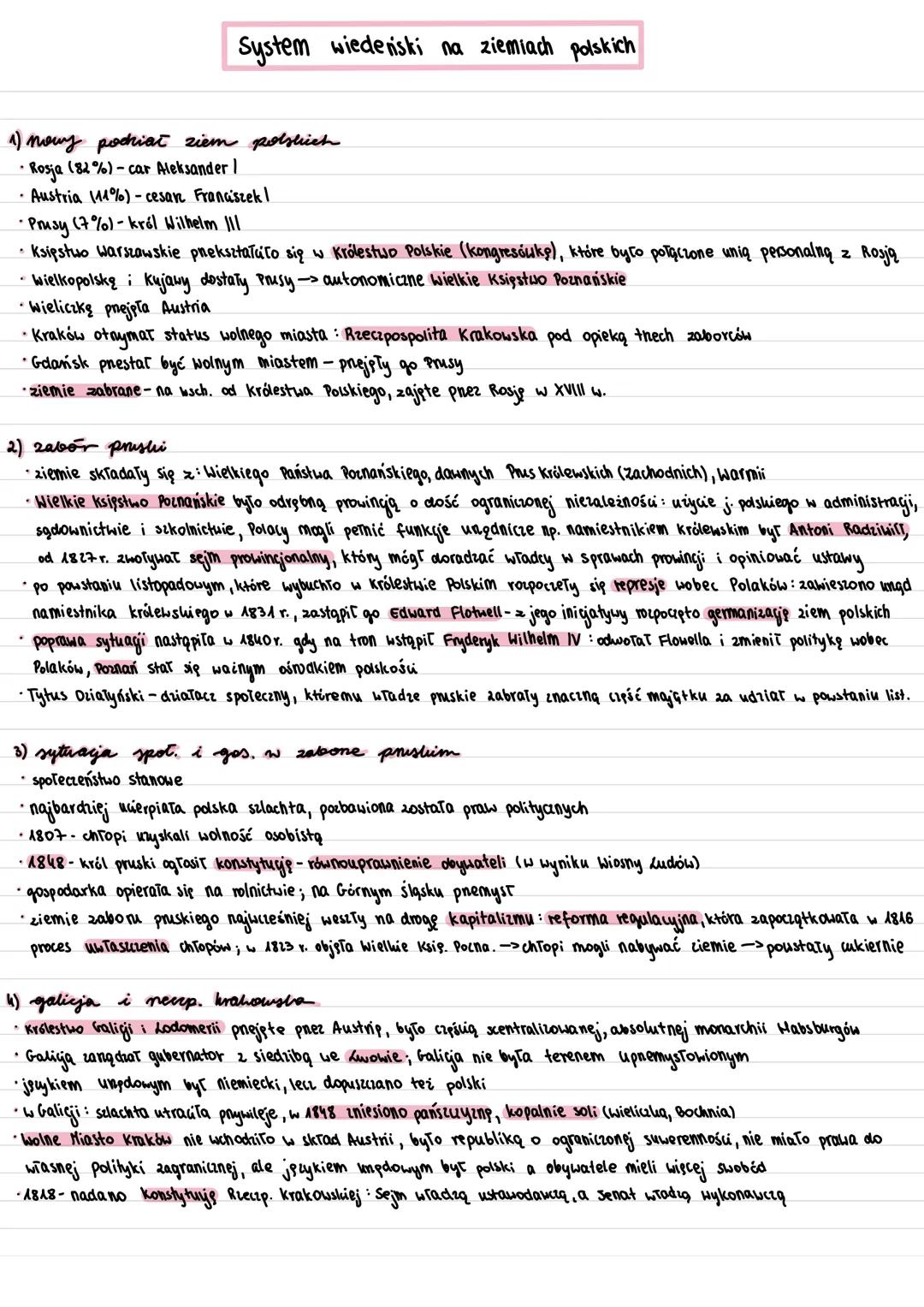 temat 1:
1807- chłopi uzyskali wolność osobistą
1815-ponowny podział ziem polskich na kongresie wiedeńskim
1815-1831-Antoni Radziwilt jest n