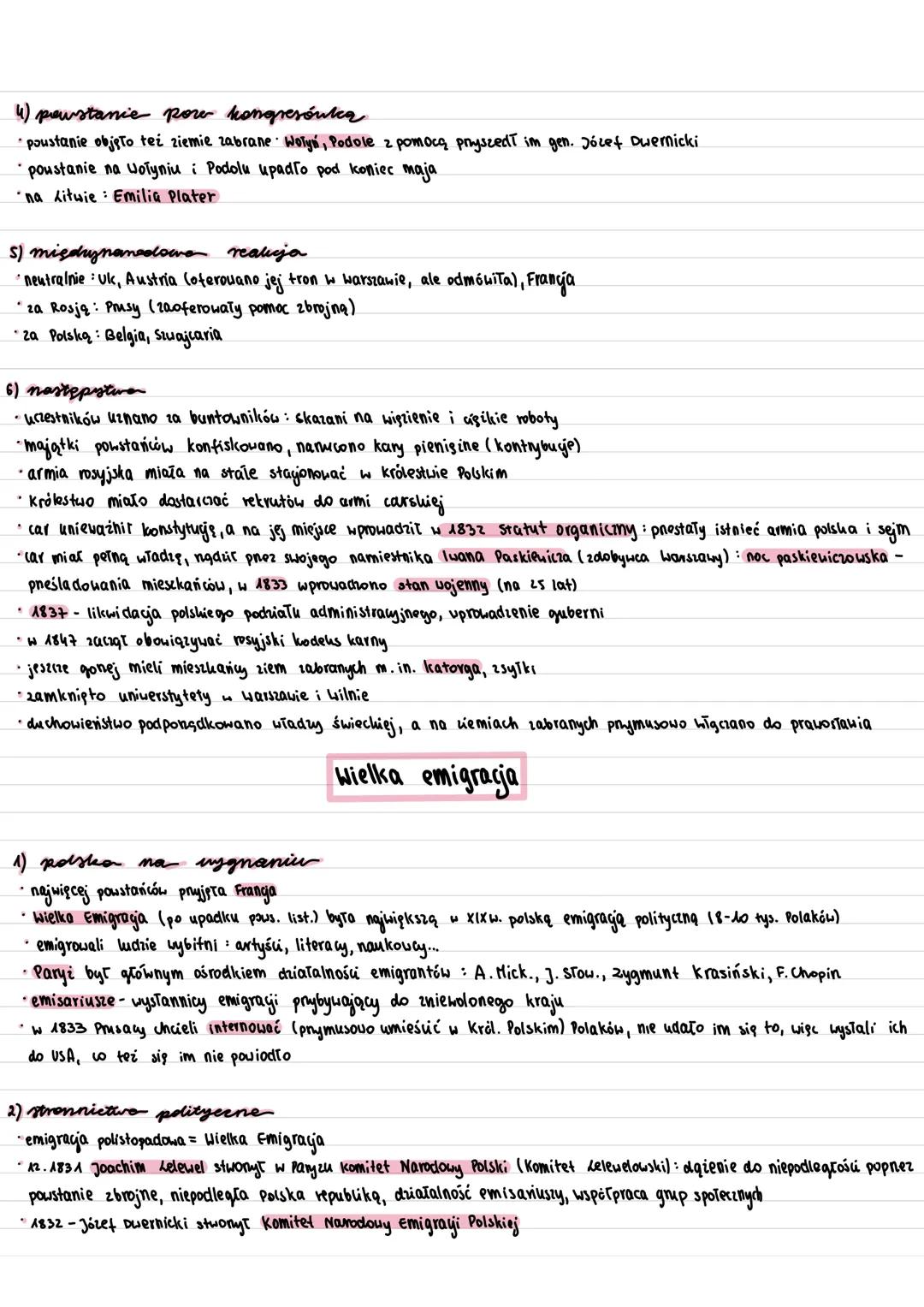 temat 1:
1807- chłopi uzyskali wolność osobistą
1815-ponowny podział ziem polskich na kongresie wiedeńskim
1815-1831-Antoni Radziwilt jest n
