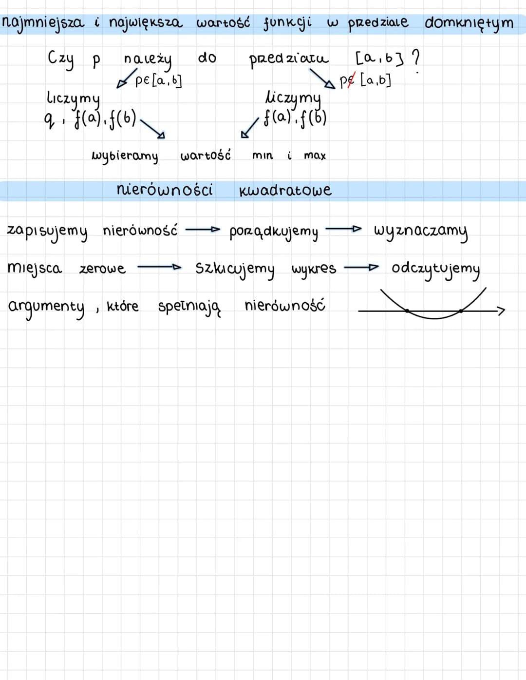 Funkcja kwadratowa
1. Postać ogólna
• f(x) = ax² +bx+c₁a₁0₁ ceR; a ±0
np.: f(x)=x²-5x +6₁ a=1 b = -5 c = 6
2
A = 6²-4ac
jeżeli A>0 to f. KW 