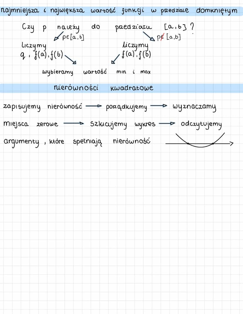 Funkcja kwadratowa
1. Postać ogólna
• f(x) = ax² +bx+c₁a₁0₁ ceR; a ±0
np.: f(x)=x²-5x +6₁ a=1 b = -5 c = 6
2
A = 6²-4ac
jeżeli A>0 to f. KW 