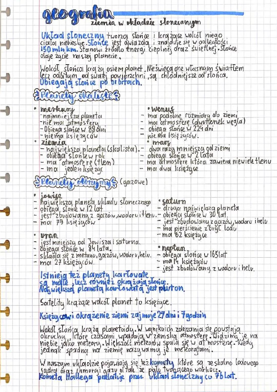 Ziemia jako trzecia planeta w Układzie Słonecznym