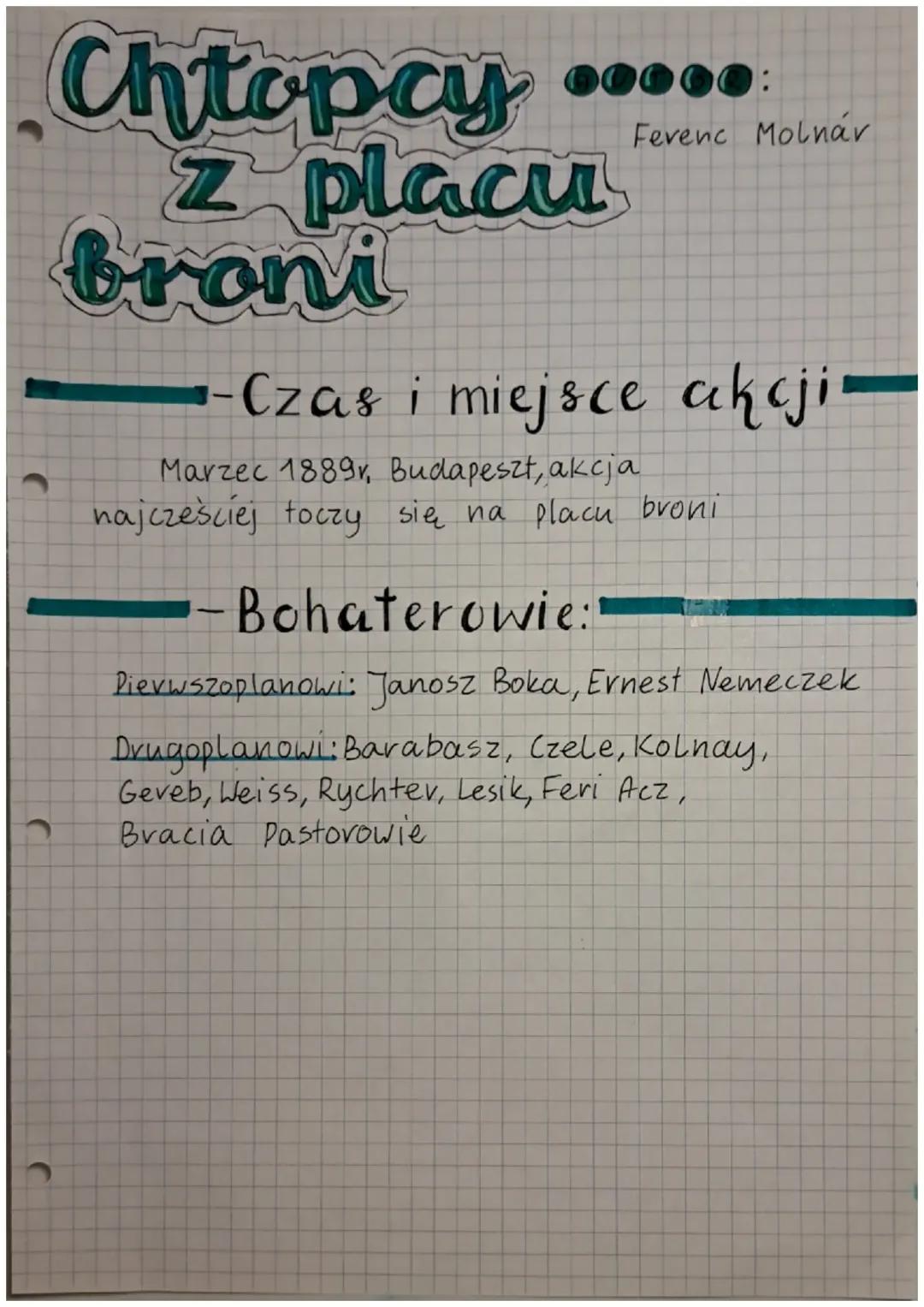 Chłopcy z Placu Broni - streszczenie i analiza lektury