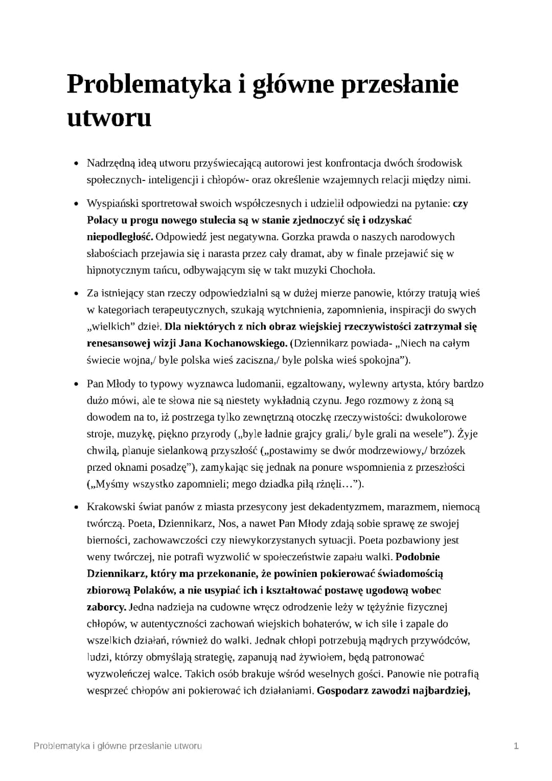 Wesele Stanisława Wyspiańskiego - Problemtymi, Streszczenie i Najważniejsze Informacje