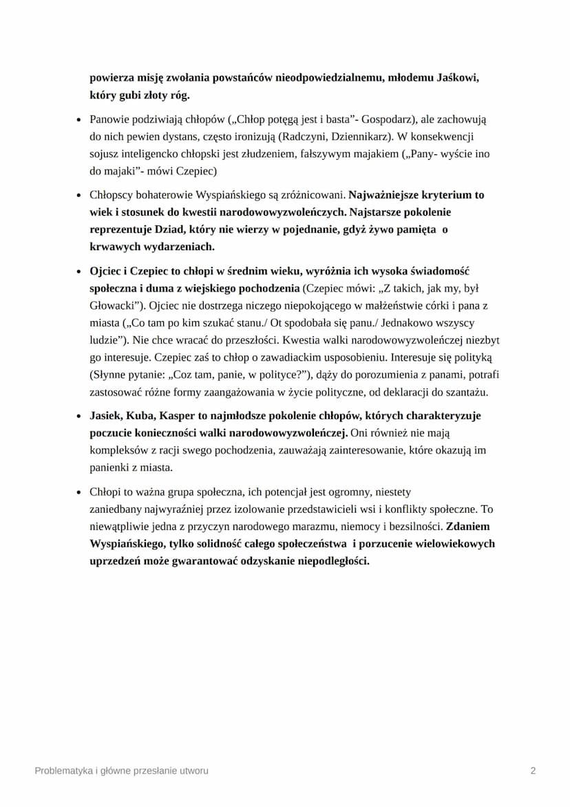 Problematyka i główne przesłanie
utworu
Nadrzędną ideą utworu przyświecającą autorowi jest konfrontacja dwóch środowisk
społecznych- intelig