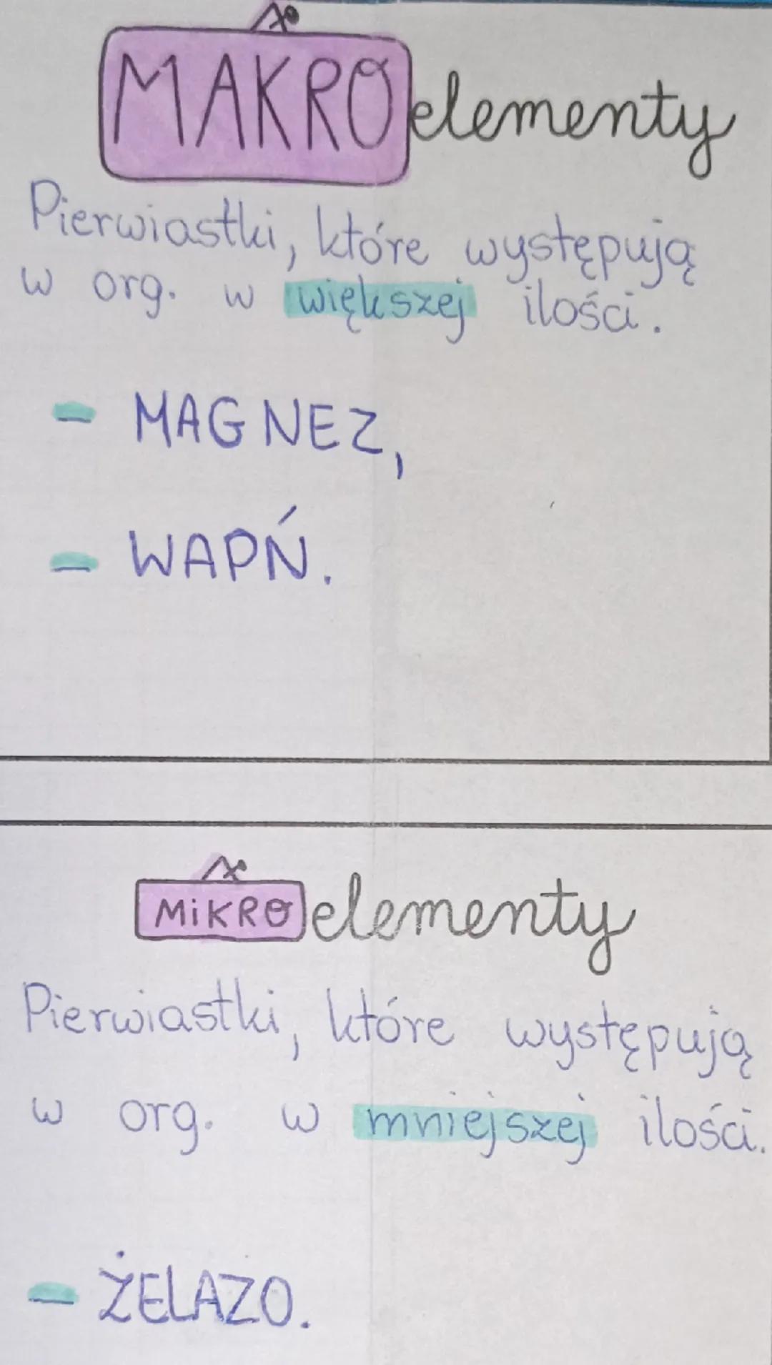 # BIOLOGIA sprawdzian

1. Wymień składniki pokarmowe:

- białka,
- witaminy,
- cukry,
- sole mineralne,
- Huszcze,
- woda.

2. składniki
pok