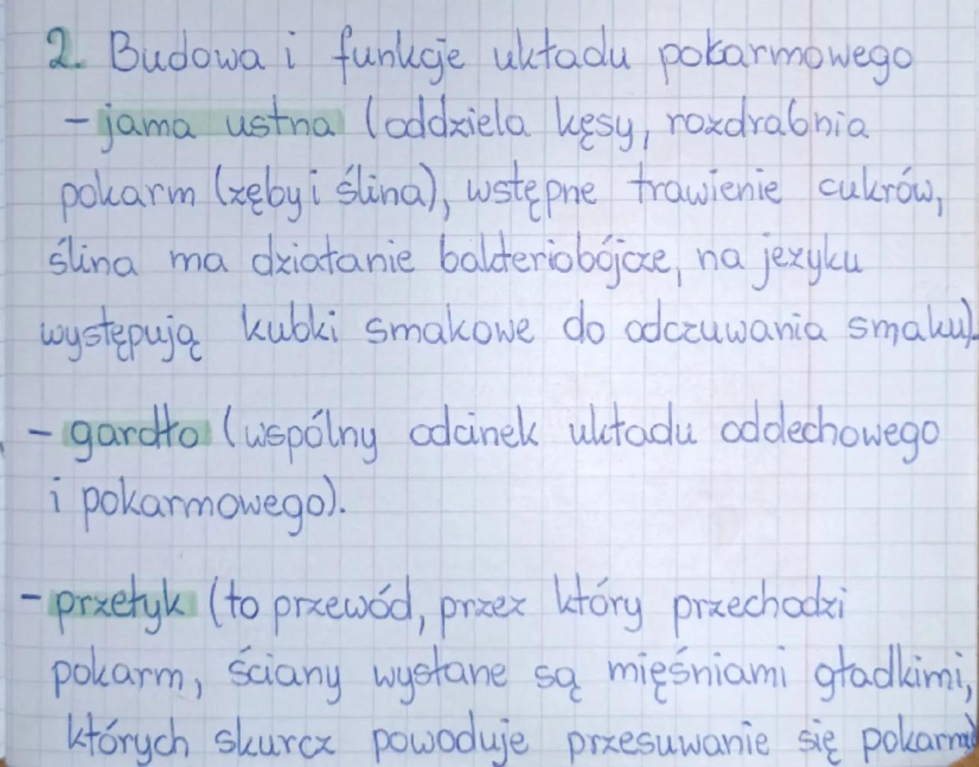 # BIOLOGIA sprawdzian

1. Wymień składniki pokarmowe:

- białka,
- witaminy,
- cukry,
- sole mineralne,
- Huszcze,
- woda.

2. składniki
pok