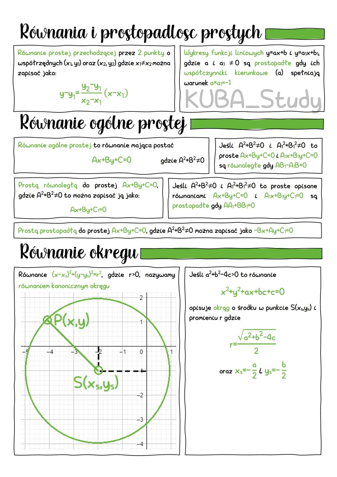 Geometria analityczna dotyczy figur umieszczonych w
układzie współrzędnych. Zawsze na pierwszym miejscu
jest współrzędna x-owa a na drugim y