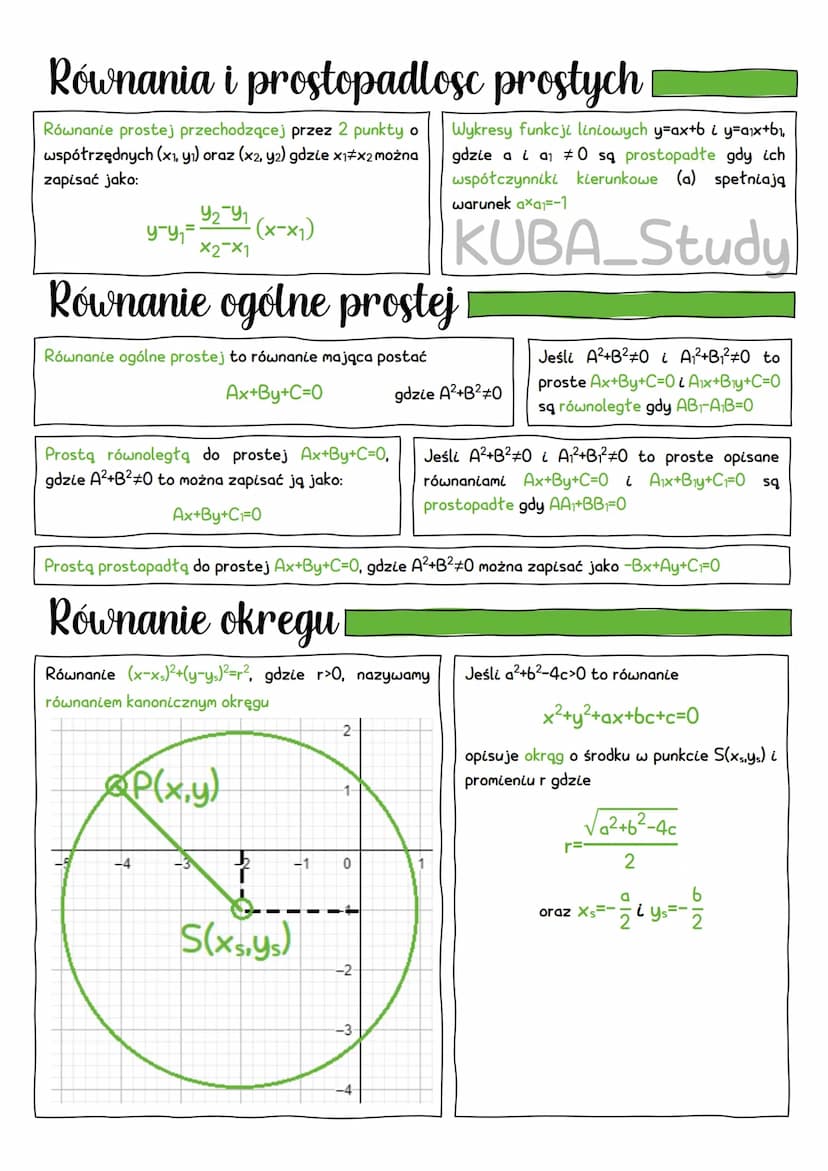 Geometria analityczna dotyczy figur umieszczonych w
układzie współrzędnych. Zawsze na pierwszym miejscu
jest współrzędna x-owa a na drugim y
