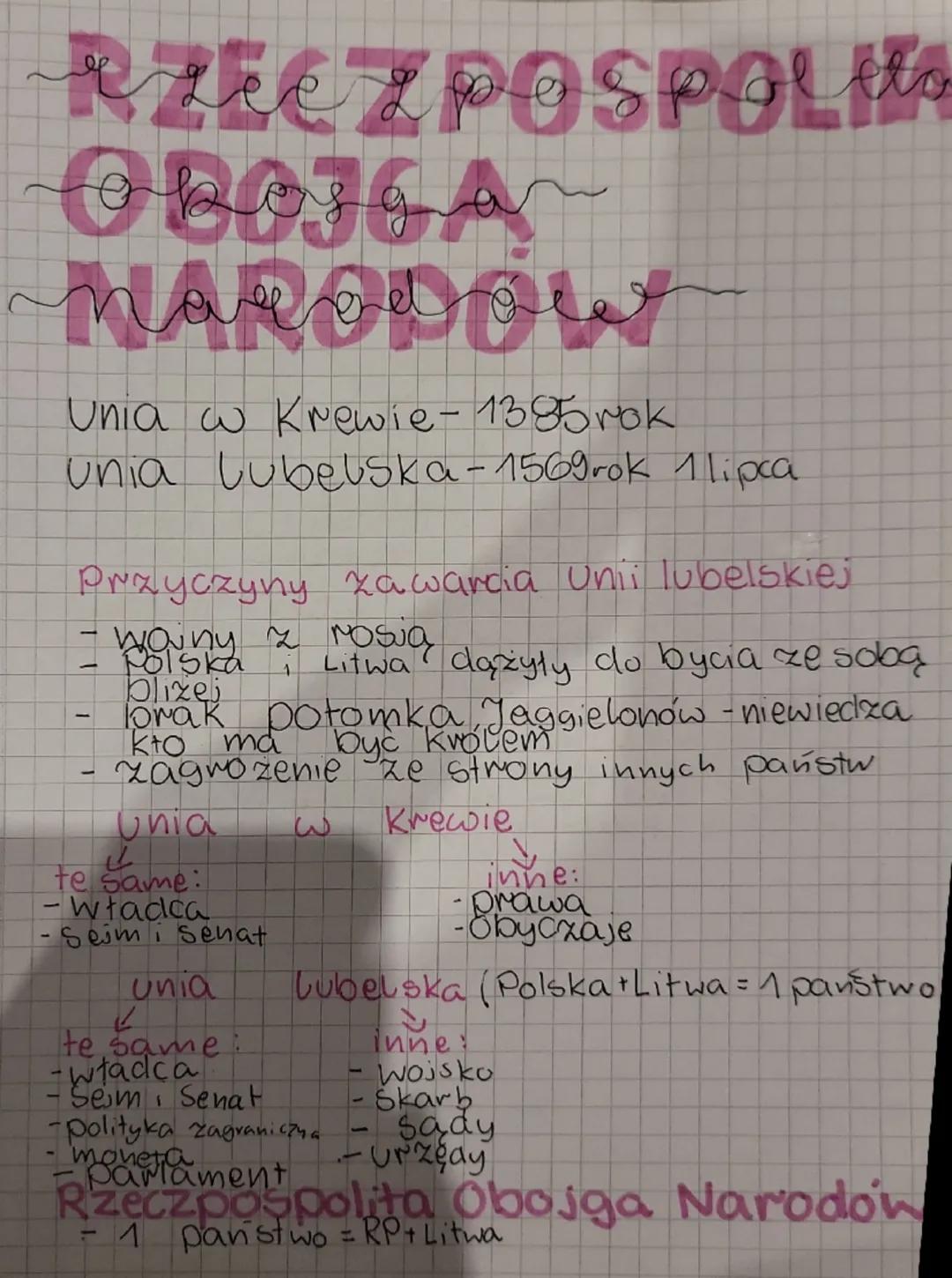 -
RZECZPOSPOLI
OBOJ6A
NARODOW
Unia w Krewie- 1385 rok
unia Lubelska - 1569rok 1 lipca.
Przyczyny zawarcia Unii lubelskiej
1
-
Wojny z rosia
