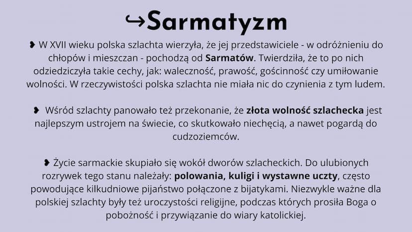 Barok i sarmatyzm
w Europie
Barroco (fr.) - nieregularna perła
Sarmaci - lud znad Morza Czarnego
Okrutne wojny religijne, klęsk głodu i epid