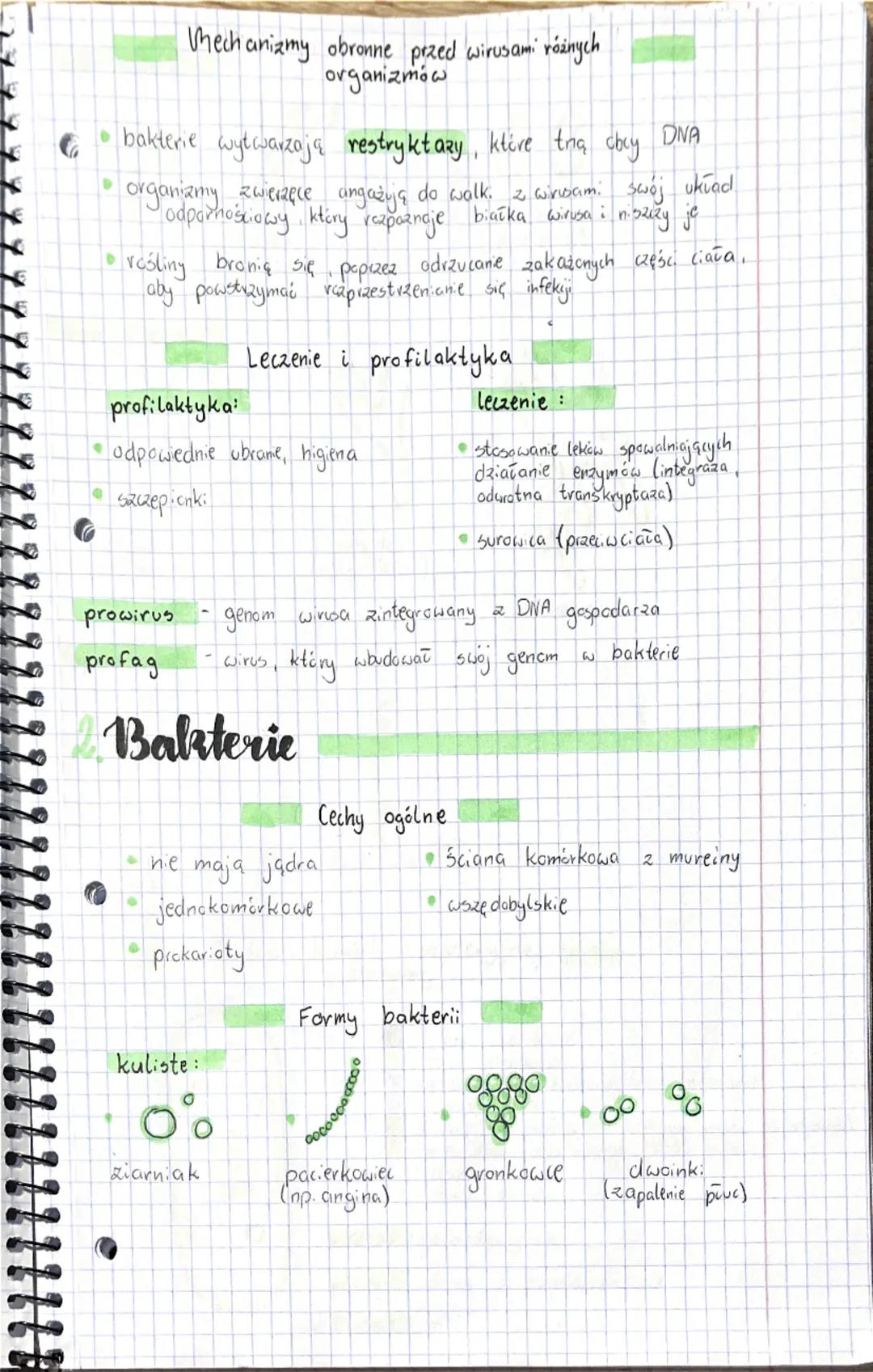 Wirusy baleterie
Wirusy
Cechy ogólne
mniejsze niż bakterie
• nie są organizmami, nie mają budowy komórkowej
• bezwzględne pasczyty
•
• mają 