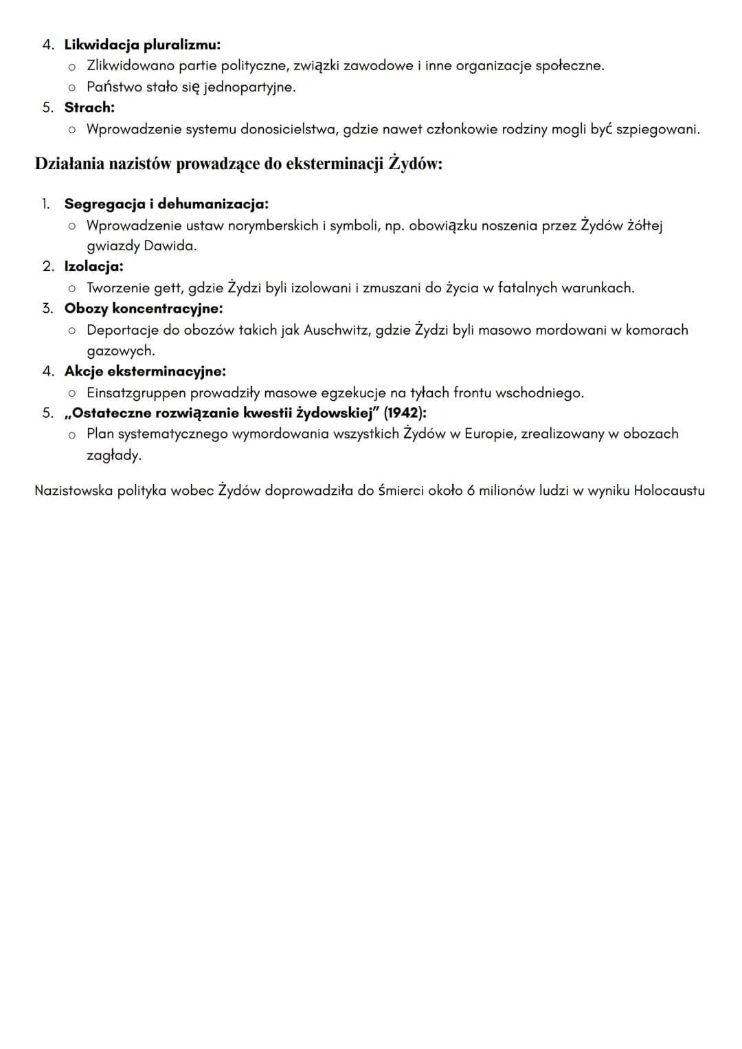 Nazizm w Niemczech
Pojęcia:
1. Faszyzm:
Ideologia polityczna powstała we Włoszech pod wodzą Benito Mussoliniego, opierająca się na
nacjonali