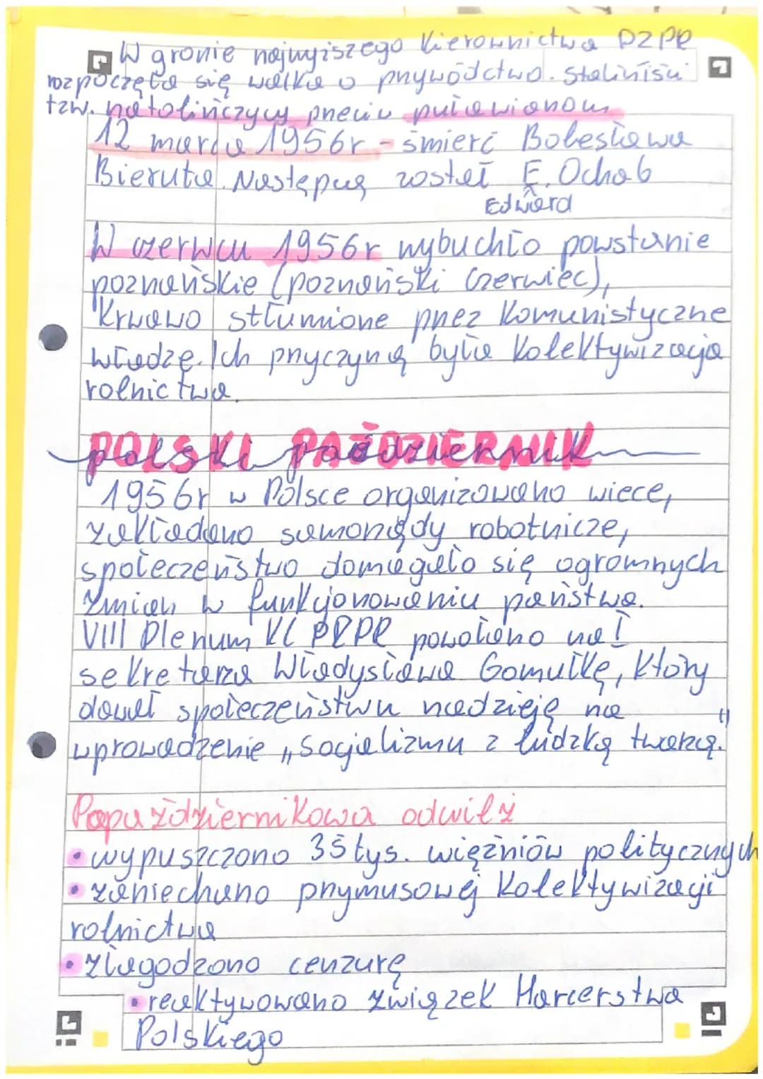 1930-1200 14.00 - 14.00 5,5h 16h
I
Suiet i Polska w latach 1956-1940
5 marca 1953 r. - smierò Józefo Stalina
Władzę w Komunistycznej Partii 