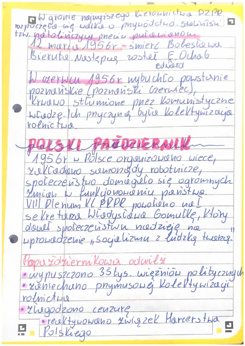 1930-1200 14.00 - 14.00 5,5h 16h
I
Suiet i Polska w latach 1956-1940
5 marca 1953 r. - smierò Józefo Stalina
Władzę w Komunistycznej Partii 