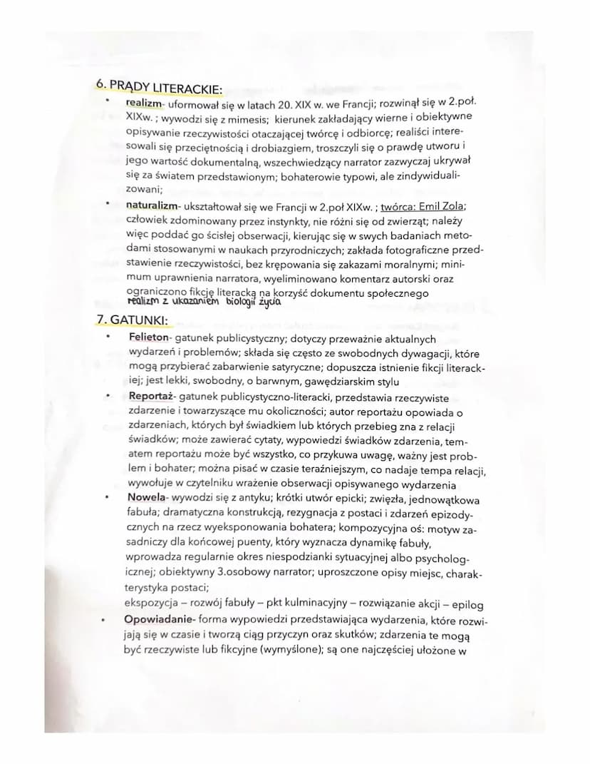 POZYTYWIZM
1.NAZWA EPOKI:
EU: realizm - od prądu wiodącego w literaturze i sztuce; po raz pierwszy w
takim znaczeniu użył malarz Gustave Cou