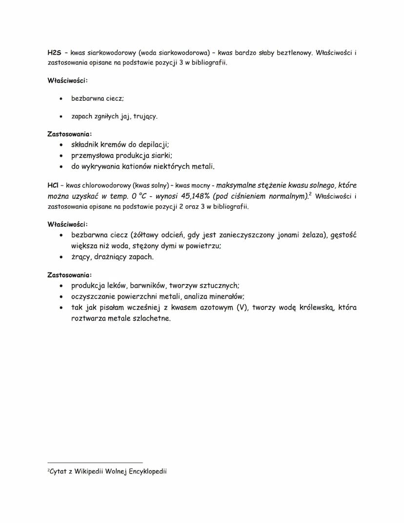 HNO3 - kwas azotowy (V)- jest jednym z mocniejszych kwasów tlenowych, jego 65% roztwór jest
stężony. Właściwości napisane na podstawie pozyc