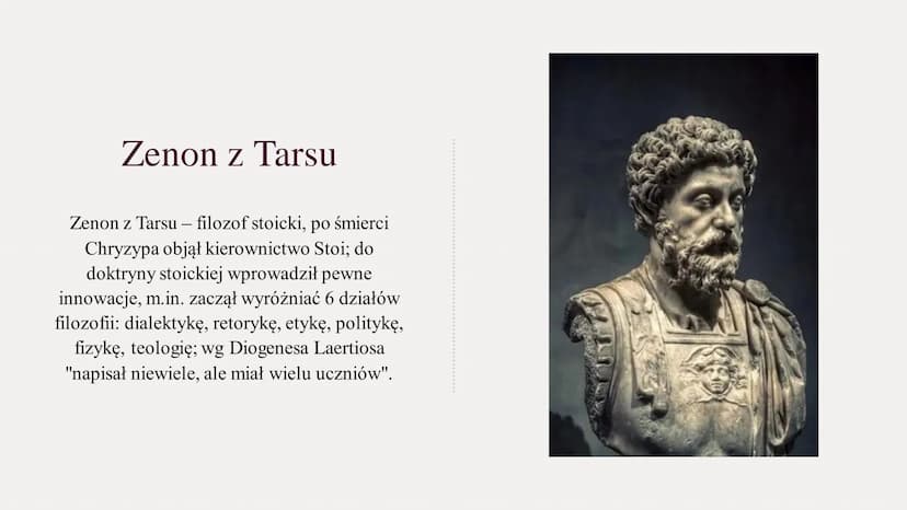 STOICYZM Stoicyzm
Stoicyzm - kierunek filozoficzny zakładający, że cnota pojmowana jako życie zgodnie
z zasadami rozumu i umiejętność godzen