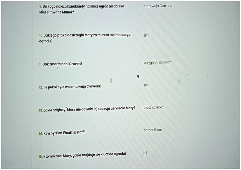 1. Gdzie urodziła się Mary?
2. Na co zmarli rodzice Mary?
3. Jakie przezwisko dostała Mary?
4. Czy Mary było smutno po śmierci rodziców?
5. 