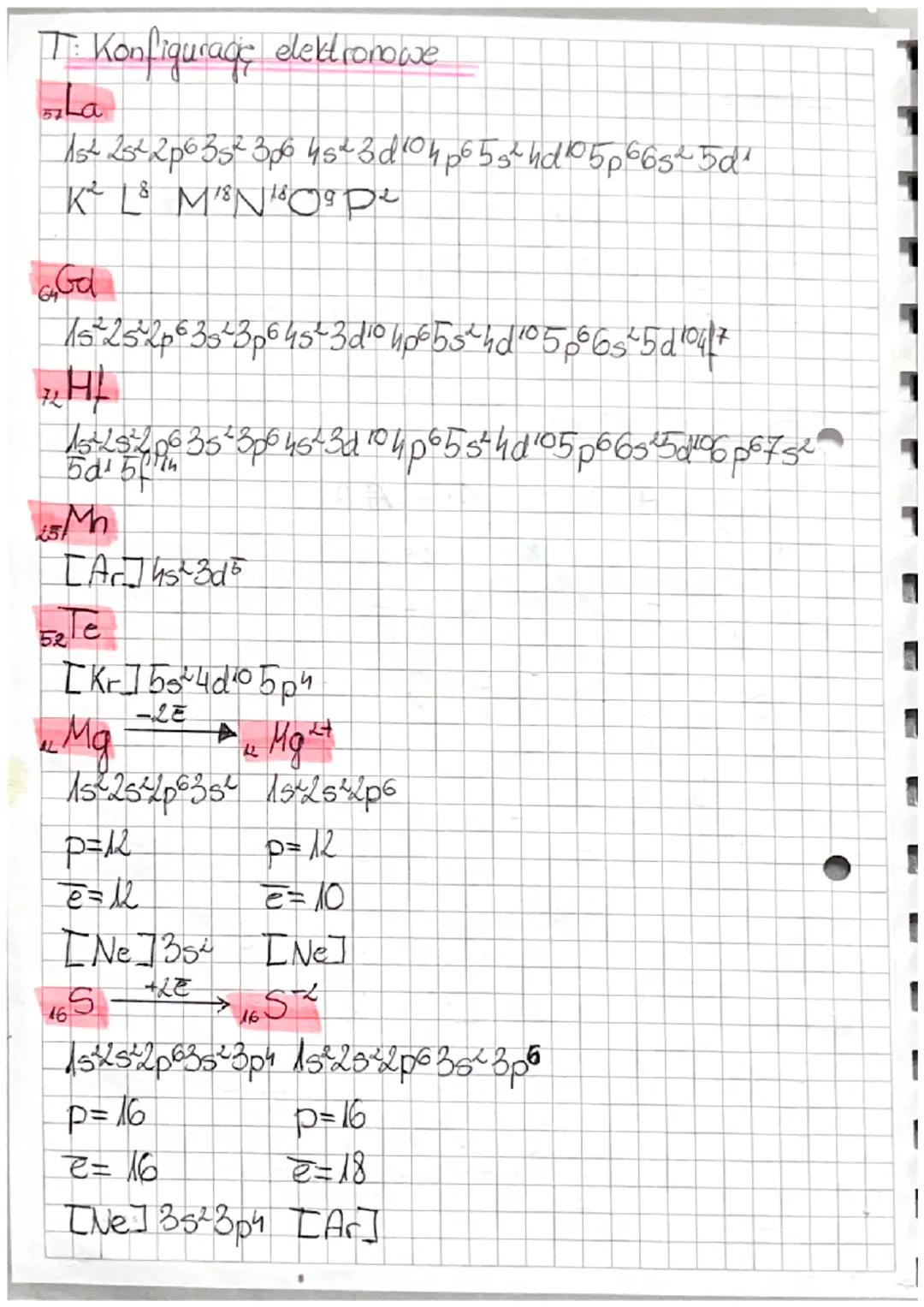 T: Budowa atomu
1. masowa A
p+n
G I
TH
151
kh
atomowaz
e
2 8
N
15²25²20²³
K²15
X
18 18
5 p d
26
110
M N O P Q ... - powłoki
5
P=AA
2 = 3
ogr