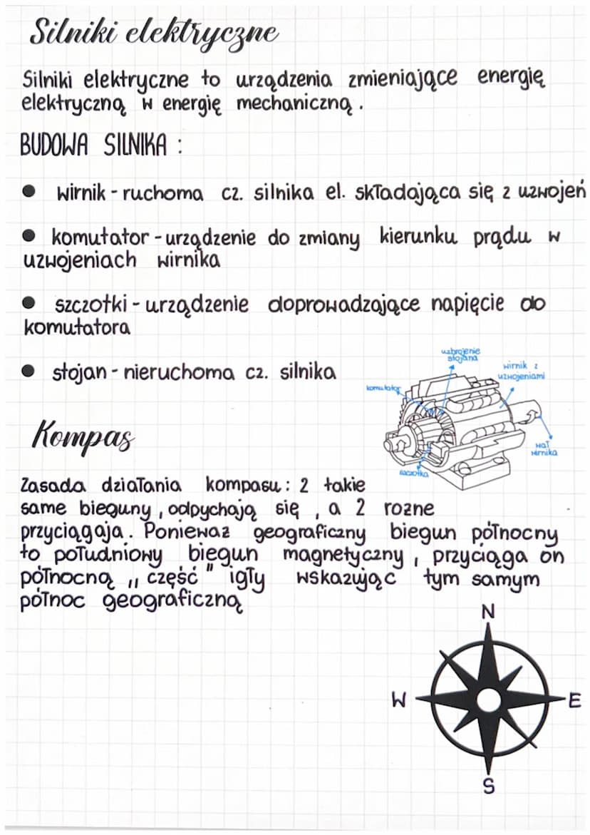 magnetyzm
Bieguny magnetyczne
kazdy magnes ma dwa bieguny NiS. Magnesy przyciągają
sie gdy są zwrócone do siebie róznymi biegunami
a odpycha