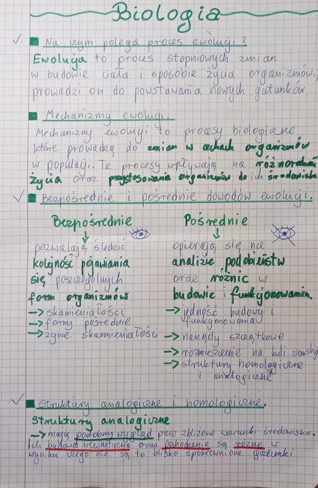 Biologia
anizmow.
V. Na czym polega proces ewolug, 2
Ewoluja to proces stopniowych zmian
w budowie ciała i sposobie życia organiz
prowadzi o