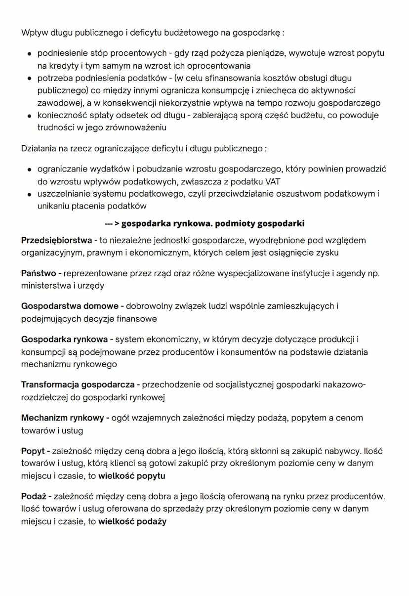 Gospodarka rynkowa
---> rola państwa w gospodarce
Alokacja - rozdysponowanie czynników produkcji np. zasobów naturalnych oraz kapitału do
po